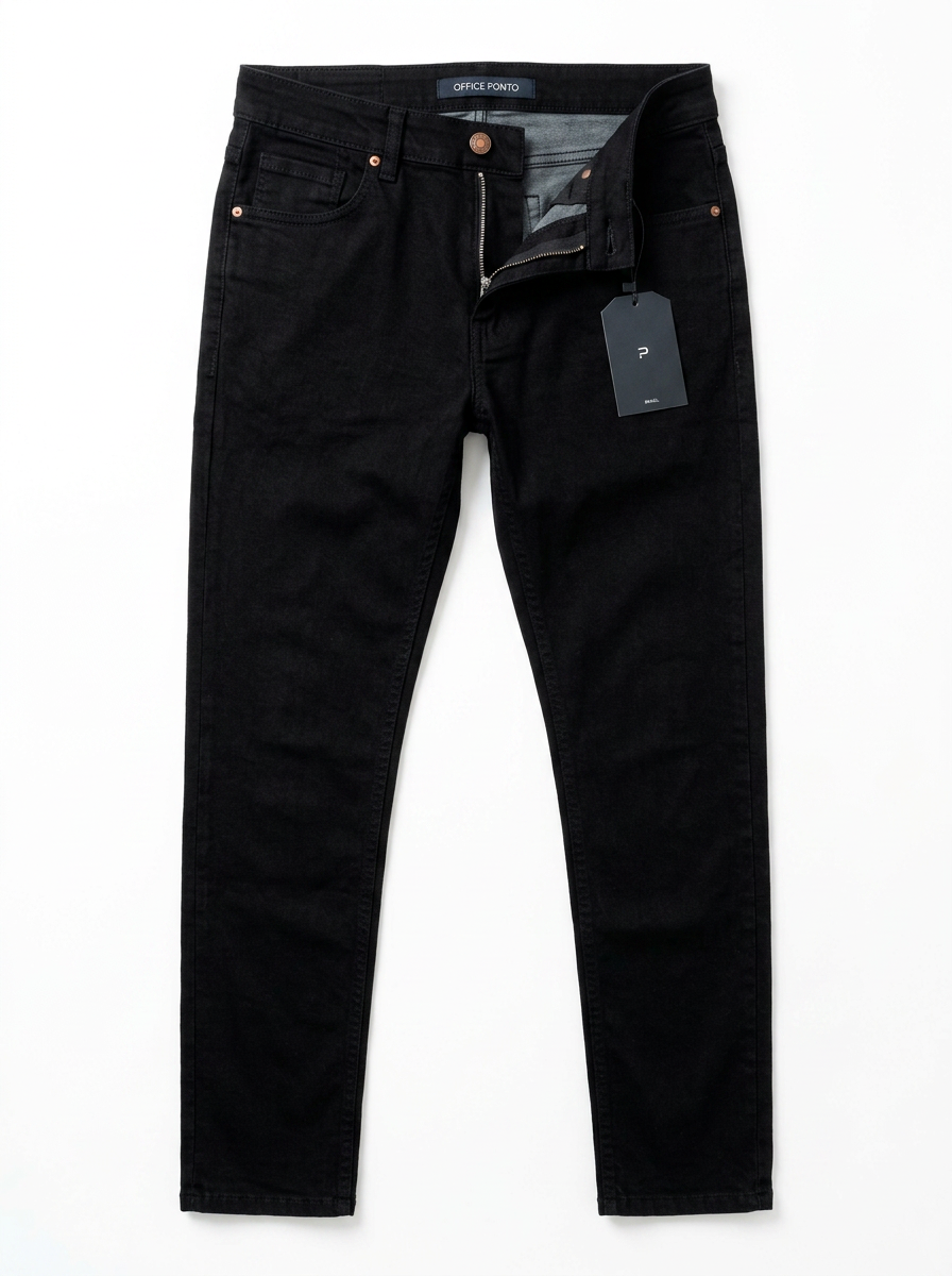 Calça Preta Especial, masculina — Office Ponto, foto detalhada do produto